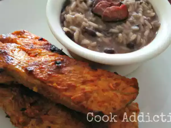 Receita Entrecosto picante com arroz de feijão