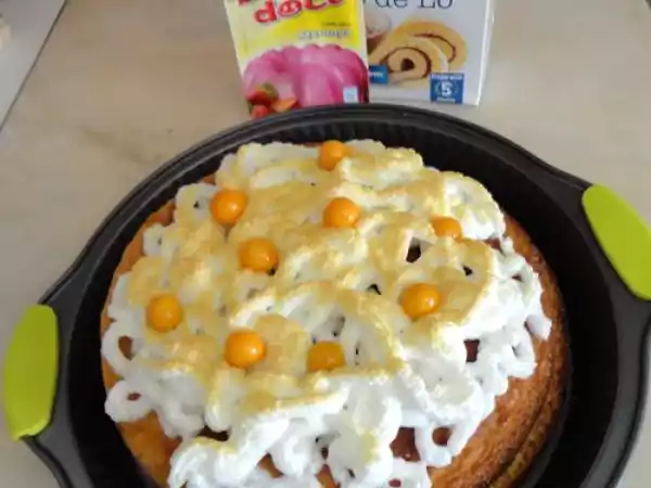 Receita Pão de ló com recheio de pudim de morango boca doce e cobertura de claras