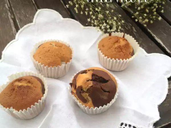 Receita Mini-bolos mármore