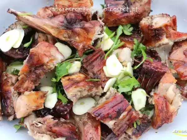 Receita Coelho assado na brasa