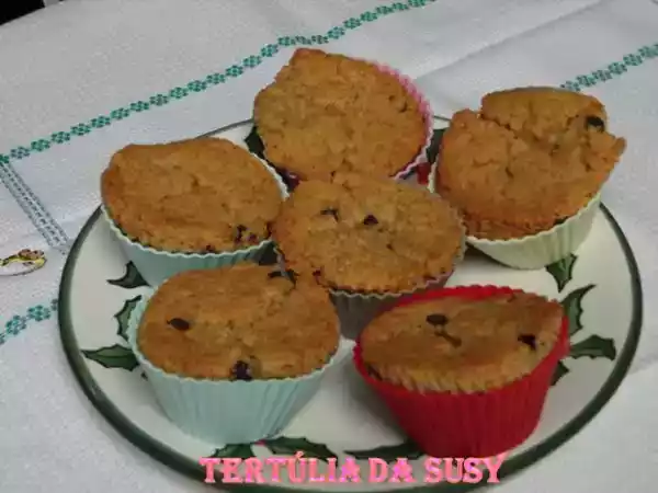 Receita Muffins de manteiga de amendoim e chocolate negro