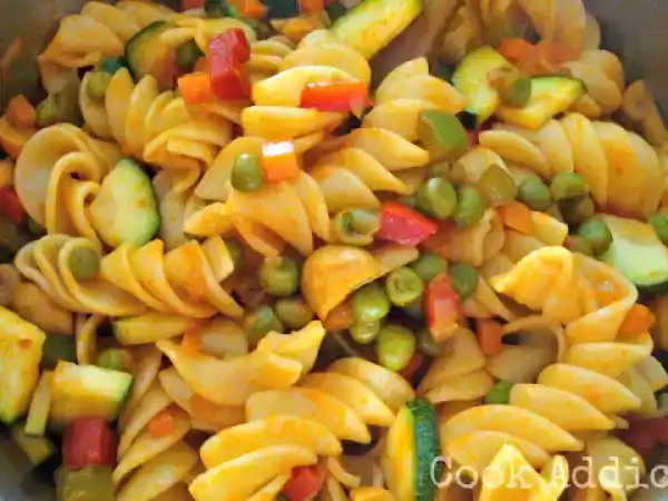 Receita Fusilli com legumes