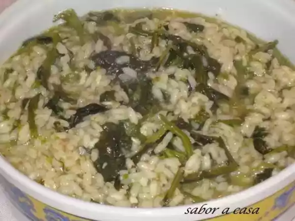 Receita Risotto com grelos