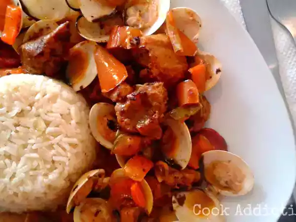 Receita Carne de porco com amêijoas