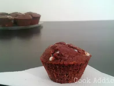 Receita Muffins de chocolate com pedaços de chocolate branco
