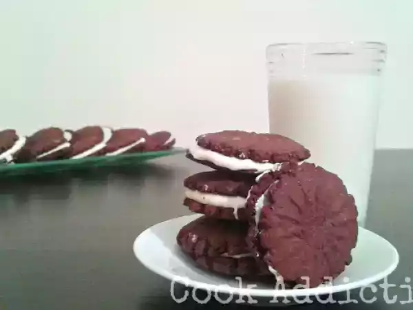 Receita Bolachas de cacau recheadas