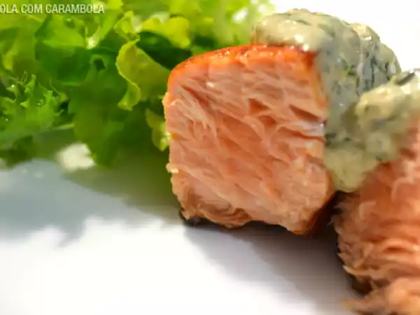 Receita Salmão com molho tártaro (jamie oliver)