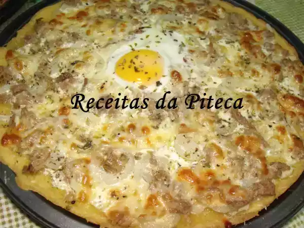 Receita Pizza de atum e ovo