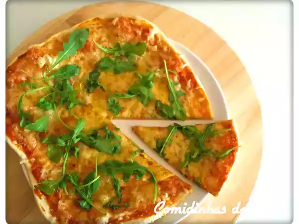 Receita Pizza de rúcula