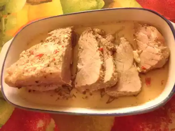 Receita Lombo de porco no forno aromatizado com ervas.