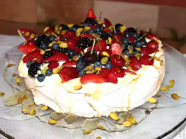 Receita Pavlova de frutas