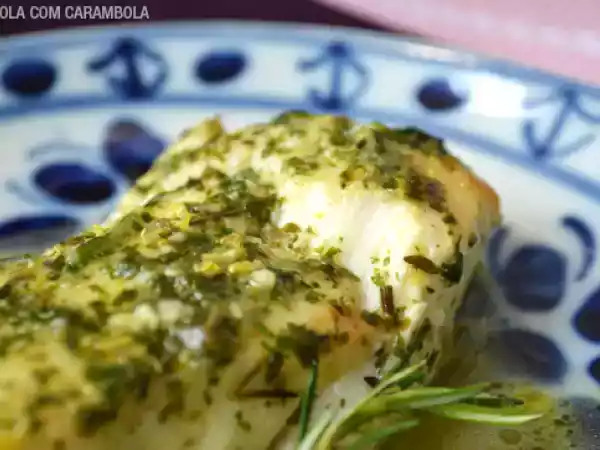 Receita Badejo assado com molho de ervas