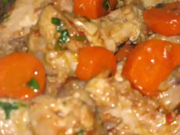 Receita Frango com cenouras