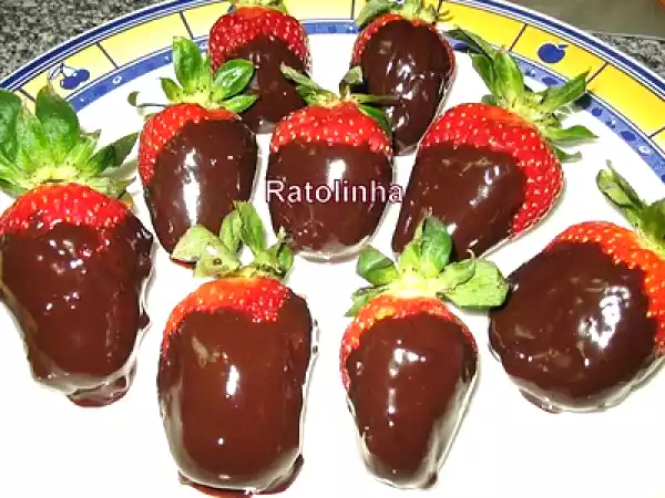 Receita Morangos com chocolate