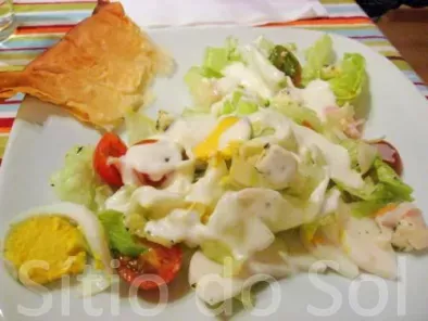 Receita Salada sol em cesta de filó