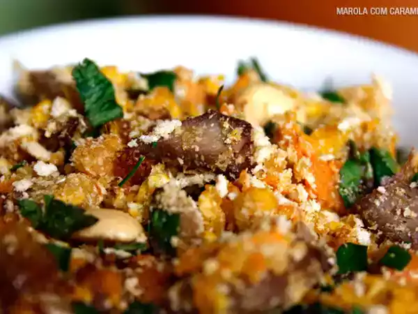 Receita Farofa de cenoura
