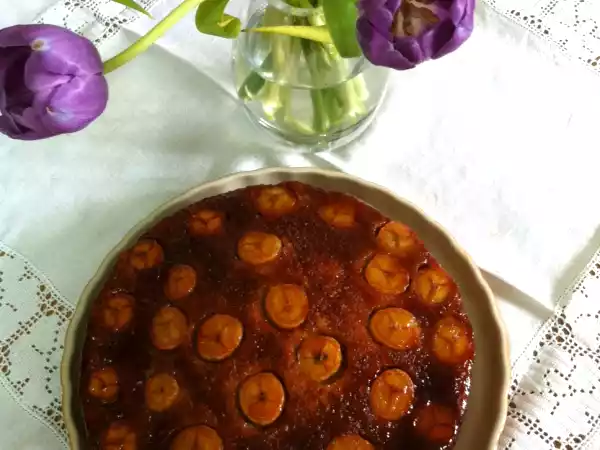 Receita Bolo caramelizado de banana