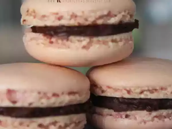 Receita Macarons com ganache de chocolate