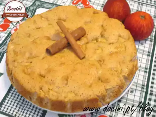 Receita Bolo de maçã e canela
