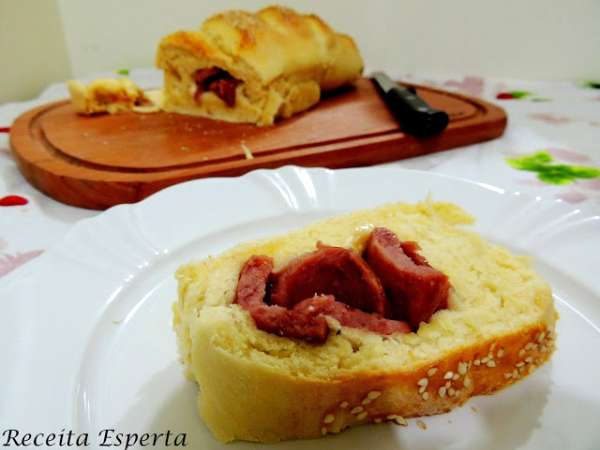 Receita Pão de leite recheado com calabresa