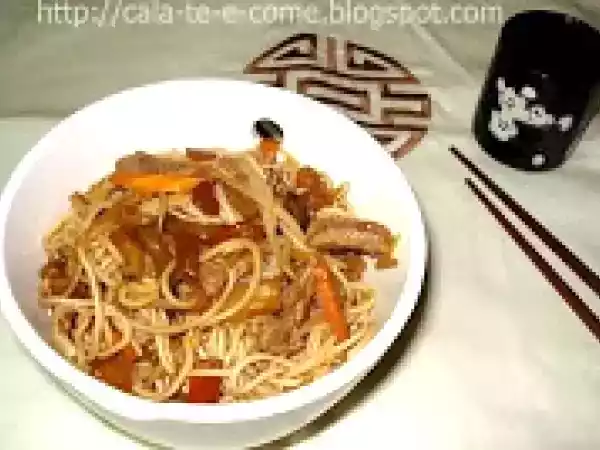 Receita Massa chinesa com carne de vaca