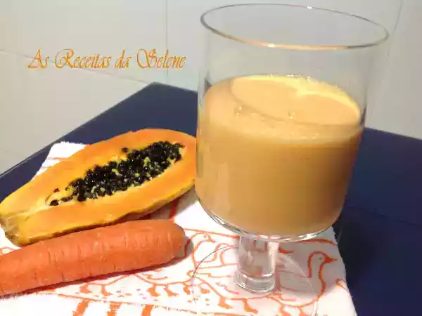 Receita Batido papaia cenoura