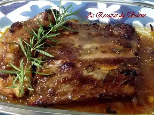 Receita Piano no forno com mel e alecrim