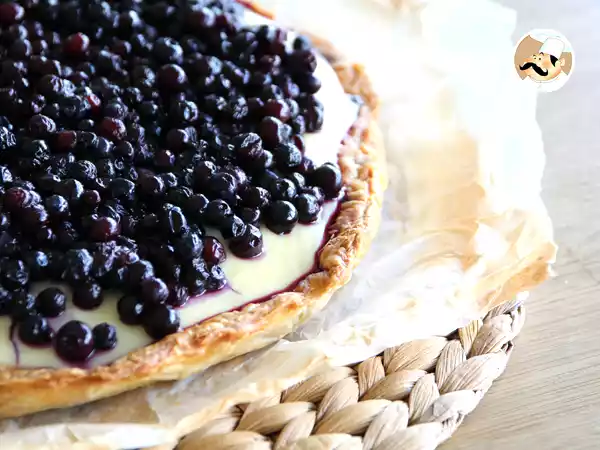 Receita Tarte de mirtilos e creme pasteleiro