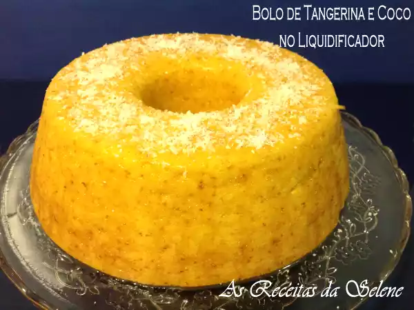 Receita Bolo de tangerina e côco no liquidificador
