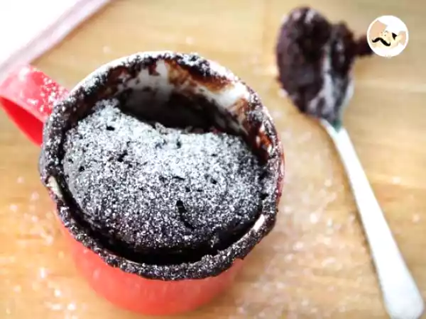 Receita Mug cake / bolo de caneca de nutella no microondas