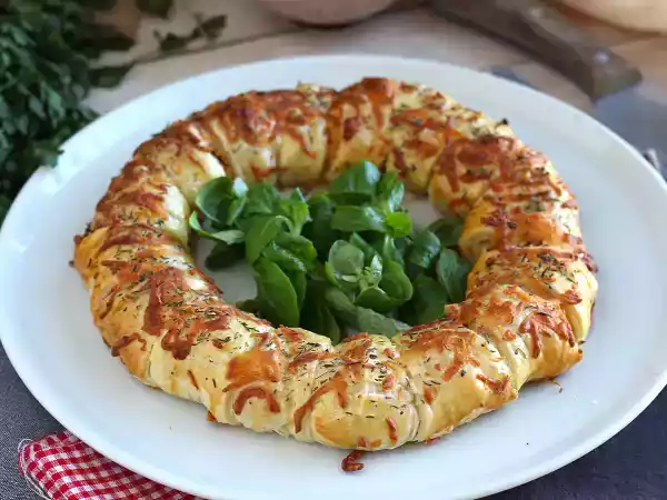 Receita Coroa de natal, sabor salmão e mostarda