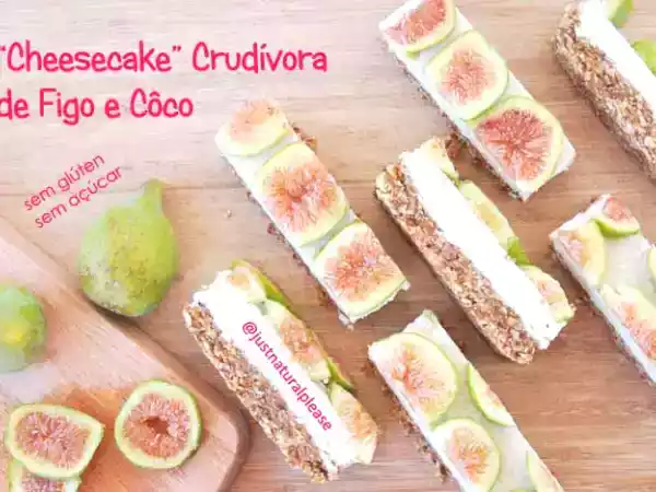 Receita cheesecake crudívora de figos e côco