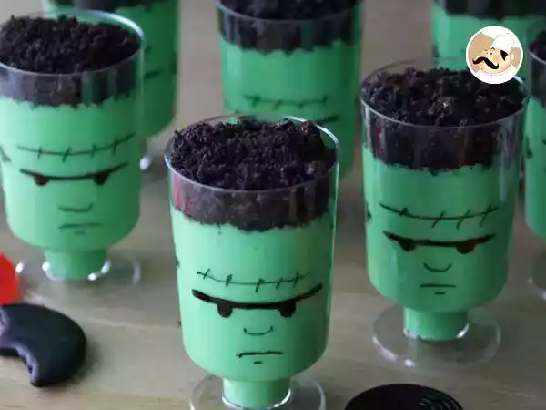 Receita Creme frankenstein - halloween