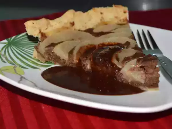 Receita Tarte de pera com molho de chocolate - concurso de novembro
