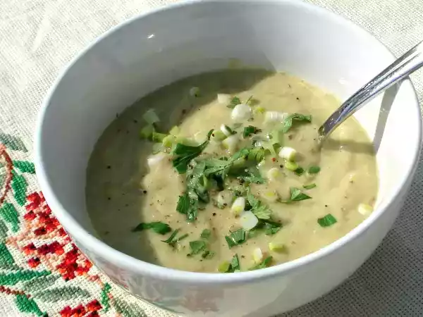 Receita Sopa de aveia e alho francês / poró (sem lácteos)