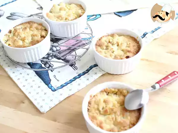 Receita Crumble de maçãs e canela, muito fácil