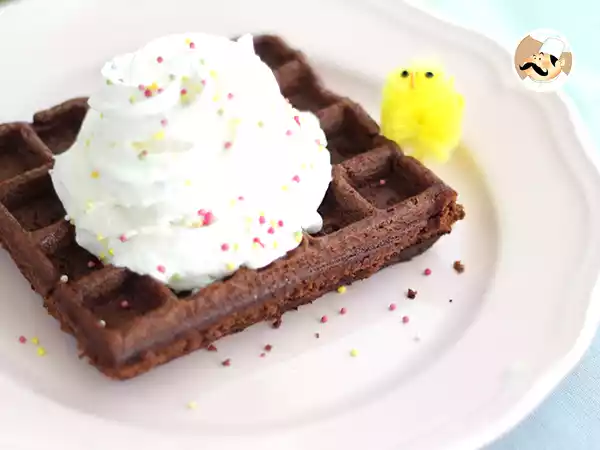 Receita Waffle brownie