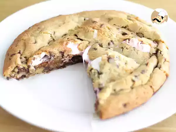 Receita Cookie gigante de marshmallows