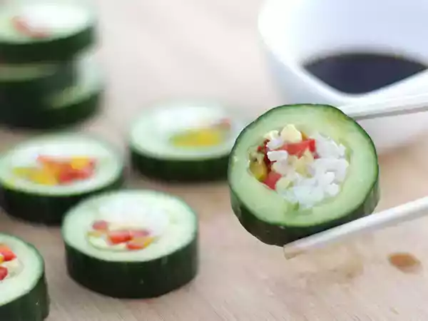 Receita Makis de pepino