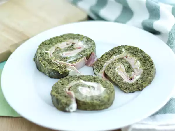 Receita Rolo de espinafres com queijo e fiambre