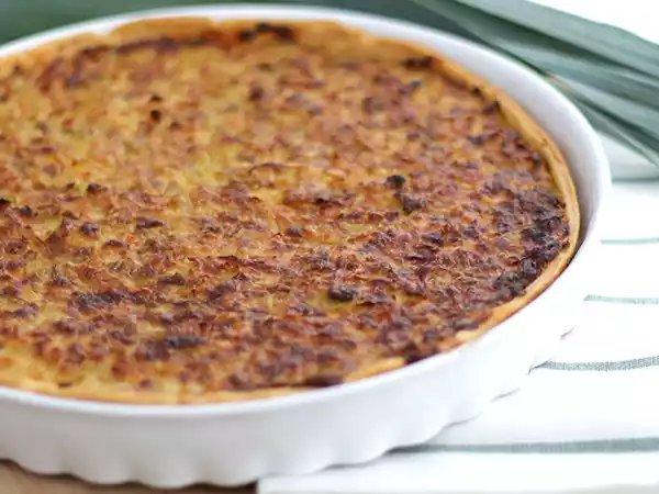 Receita Tarte de alho poró / alho francês-porro