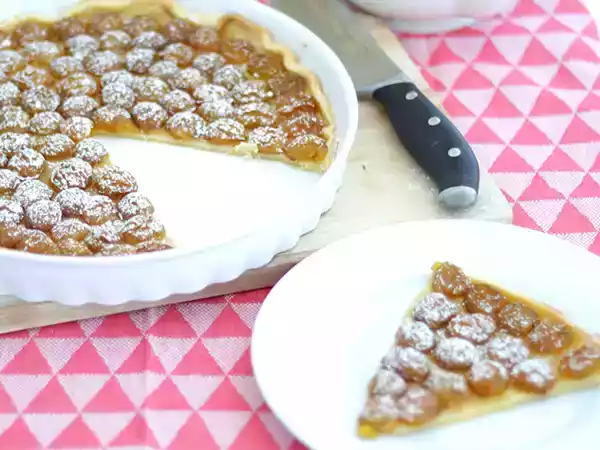 Receita Tarte de ameixa amarela simples