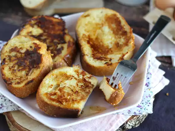Receita Rabanadas de pão - pão perdido - fatias douradas