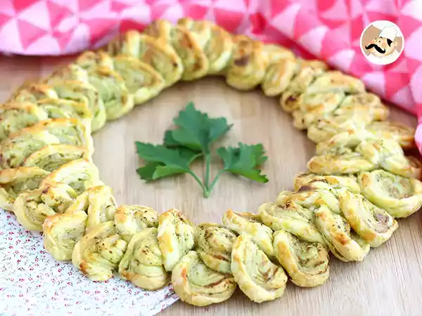 Receita Coroa de natal ao pesto