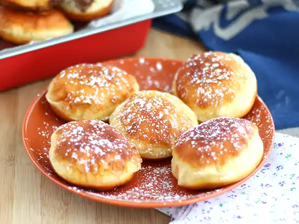 Receita Donuts recheados / sonhos com chocolate