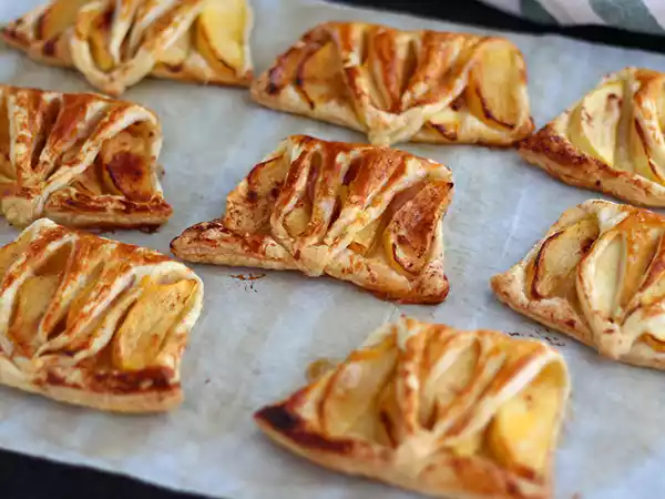 Receita Folhados de maçã rápido