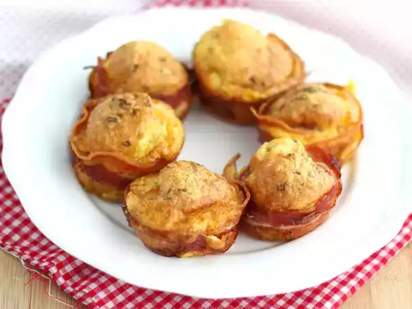 Receita Muffins de bacon