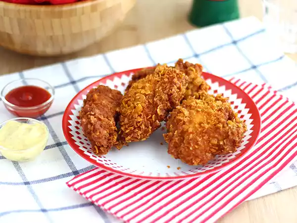 Receita Frango crocante tipo kfc