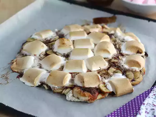 Receita Pizza doce nutella e banana