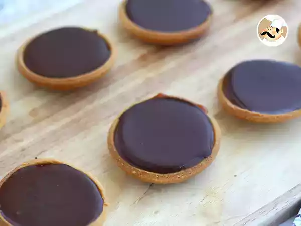 Receita Tarteletes/ mini tortas de caramelo e chocolate